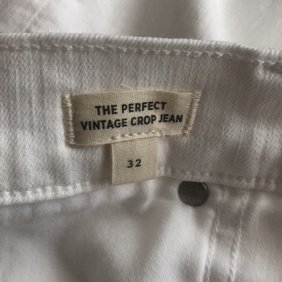 NWT Madewell Perfect Vintage Straight Crop Jean Sz 32 White - Picture 6 of 7